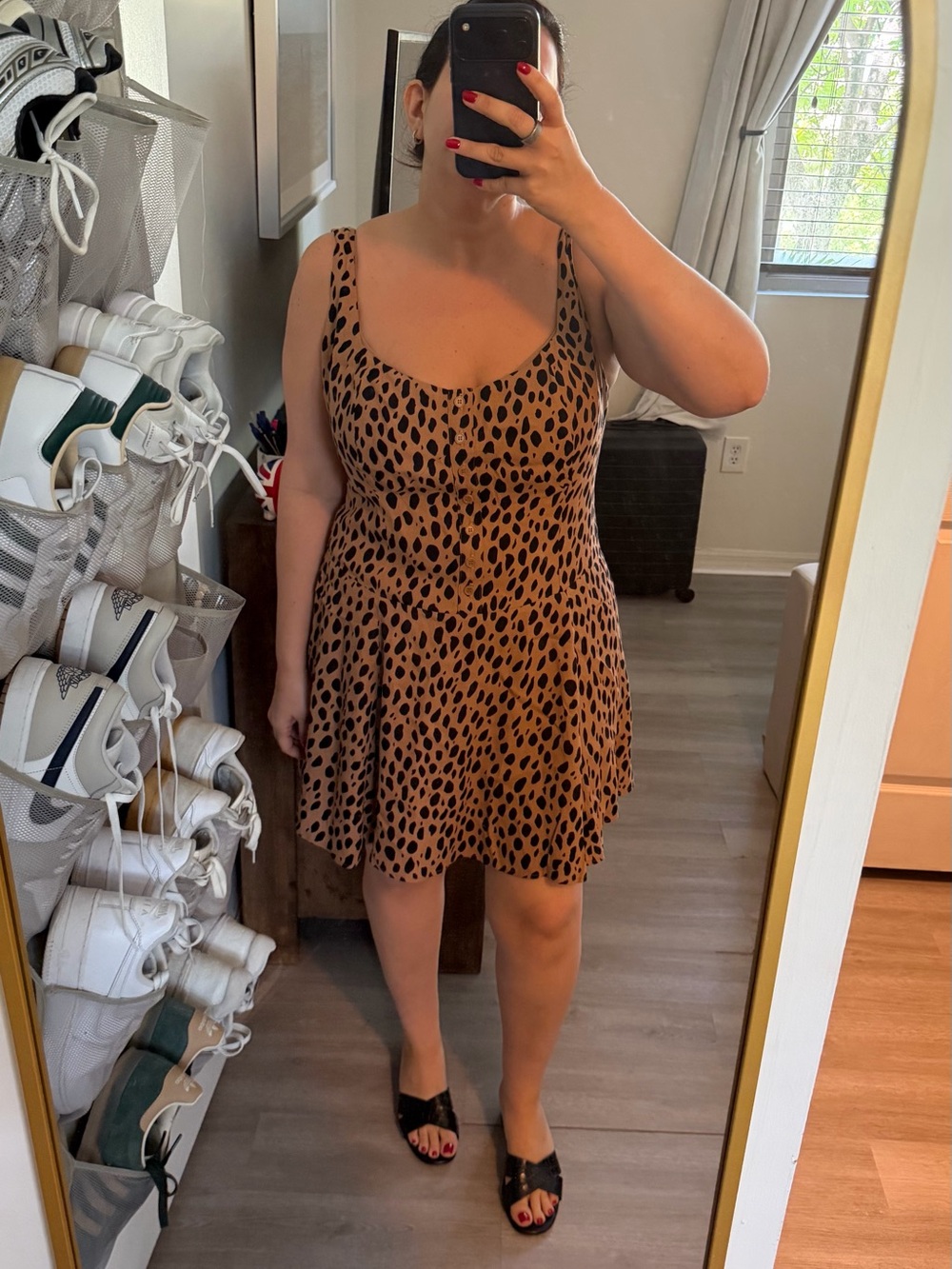 Reformation Leopard-Print Mini Dress